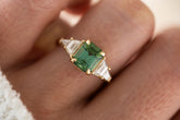 The Vada Ring | 2.2 CT Emerald Cut Green Tourmaline - Lavender Creek Gems 