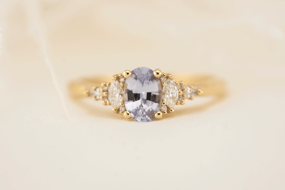 The Maeve Ring | 0.85 CT Oval Pastel Purple Sapphire