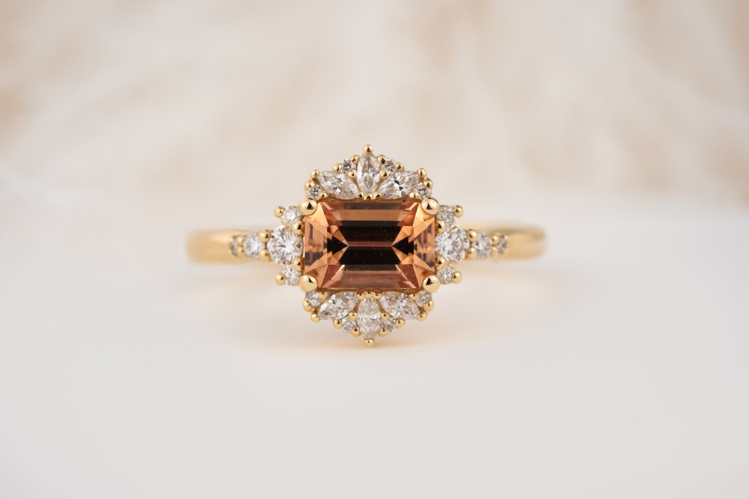 The Comtesse Ring | 1.01 CT Emerald Cut Imperial Topaz - Lavender Creek Gems 