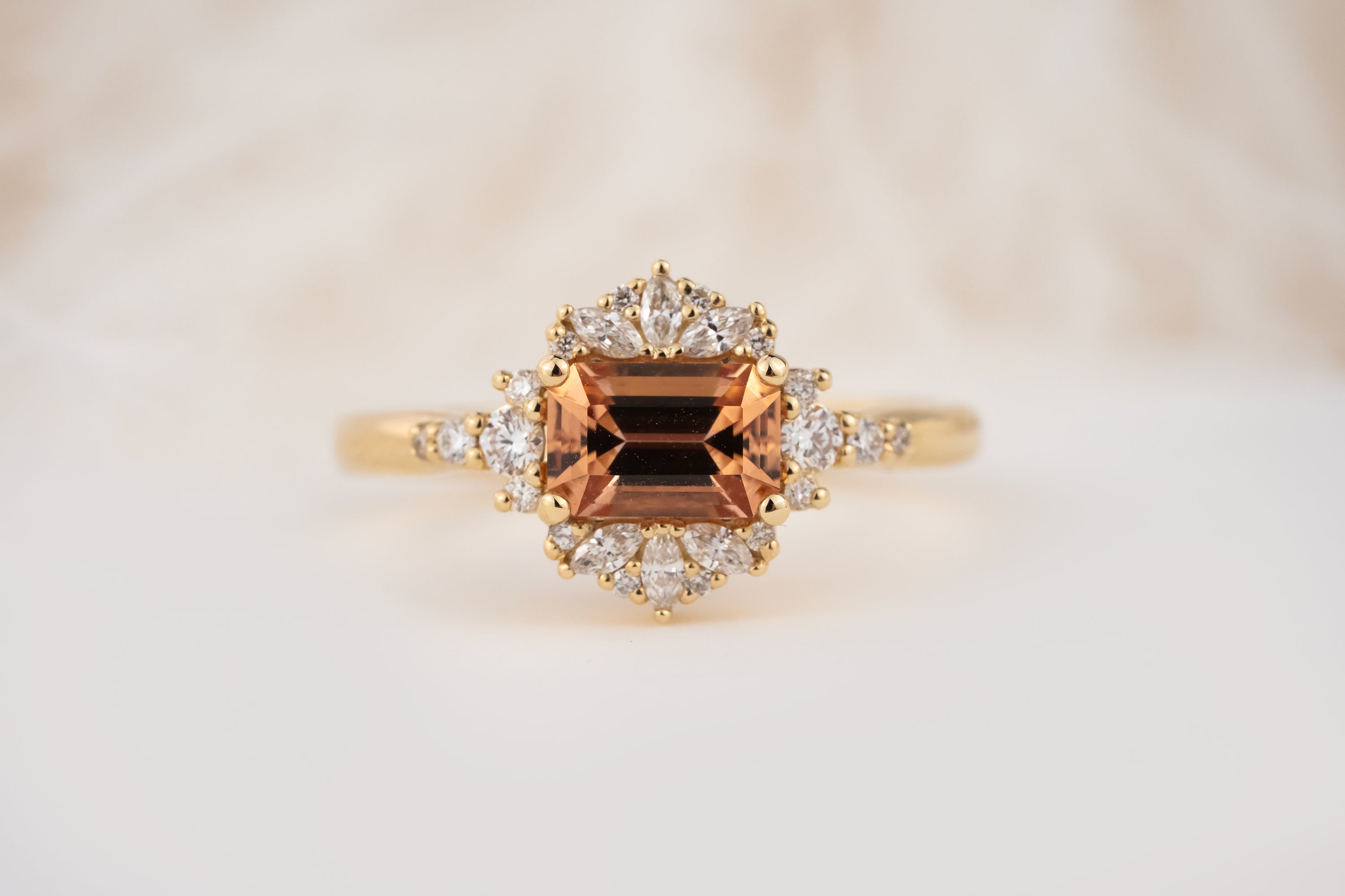 The Comtesse Ring | 1.01 CT Emerald Cut Imperial Topaz - Lavender Creek Gems 