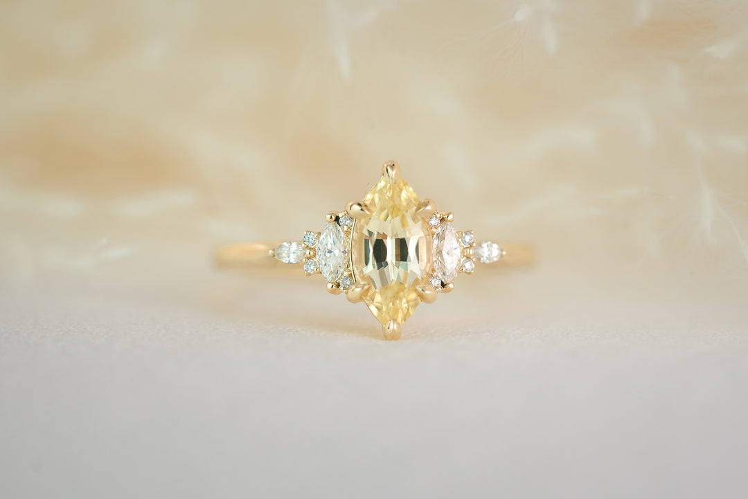 The Maeve 1.2 CT Marquise Yellow Sapphire Ring