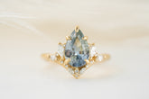 The Aurora Ring | 3.11 CT Pear Light Blue Sapphire - Lavender Creek Gems 