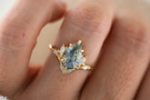 The Aurora Ring | 3.11 CT Pear Light Blue Sapphire - Lavender Creek Gems 
