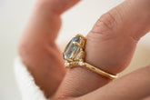 The Aurora Ring | 3.11 CT Pear Light Blue Sapphire - Lavender Creek Gems 