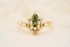 The Aurora Ring | 1.28 CT Pear Green Diamond - Lavender Creek Gems 