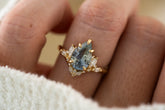The Aurora Ring | 3.11 CT Pear Light Blue Sapphire - Lavender Creek Gems 