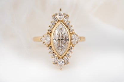 The Ethereal Ring | 2 CT Flower Cut Marquise  Diamond - Lavender Creek Gems 