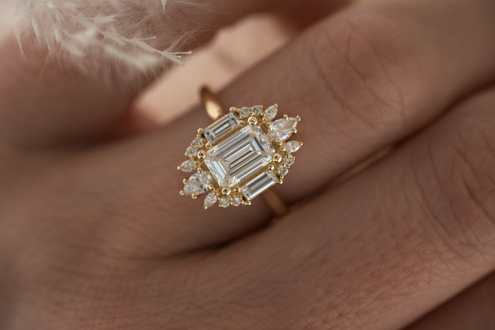 The Georgia 1.42 CT Emerald Cut Diamond Ring