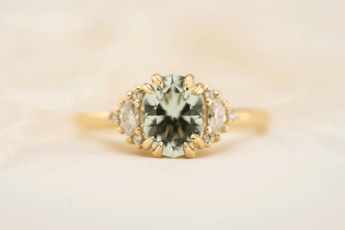 The Maren Ring | 1.34 CT Oval Light Green Tourmaline