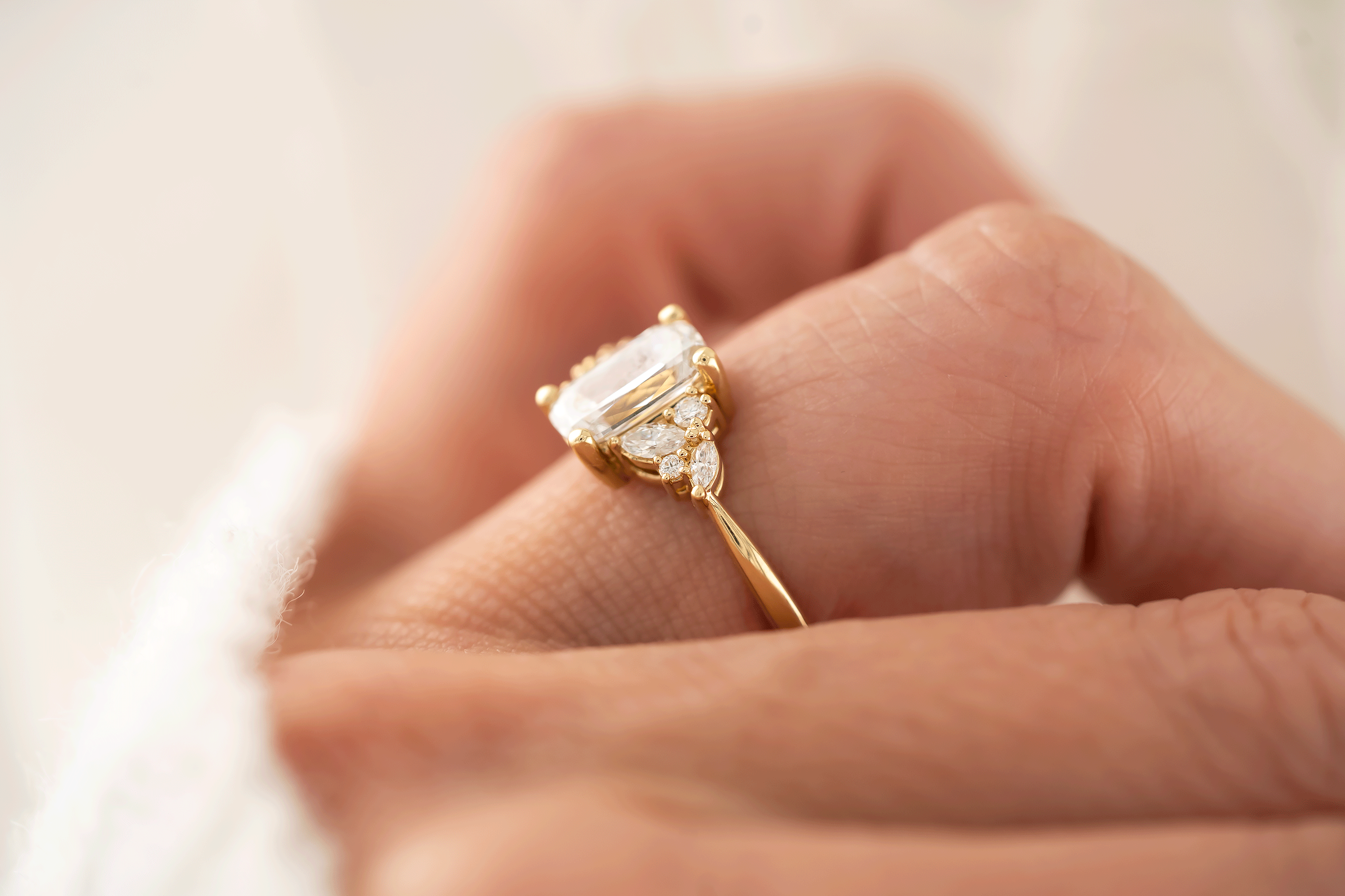 The Laurel Ring | 1.6 CT Crisscut Cushion Diamond