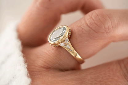 The Daylight Ring | 1.93 CT Oval Blue Diamond