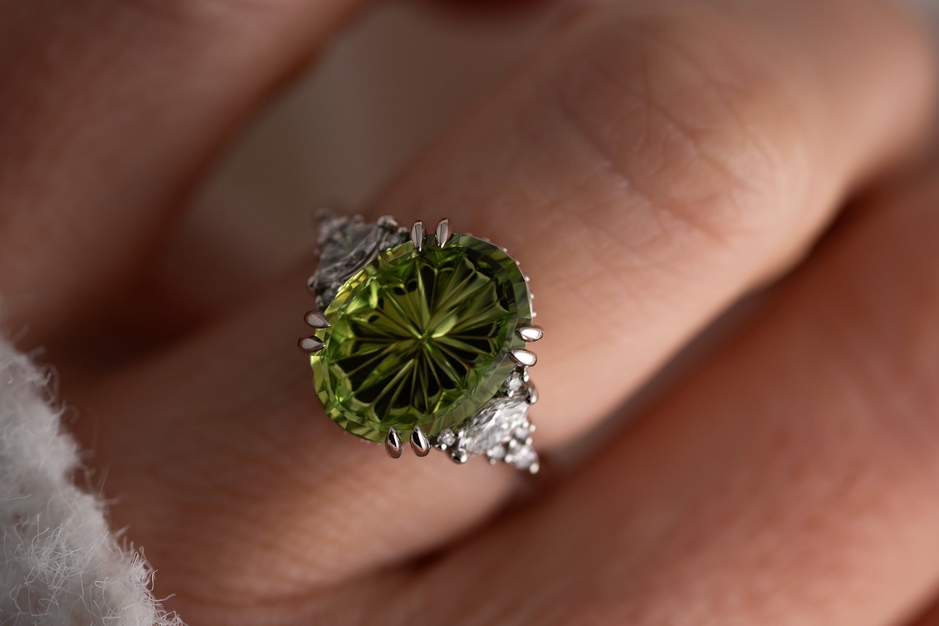 The Low Maeve Ring | 6.12 CT Oval Starbrite™ Green Tourmaline