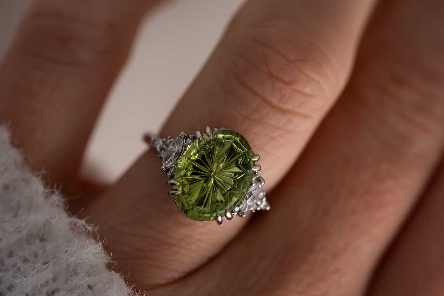 The Low Maeve Ring | 6.12 CT Oval Starbrite™ Green Tourmaline