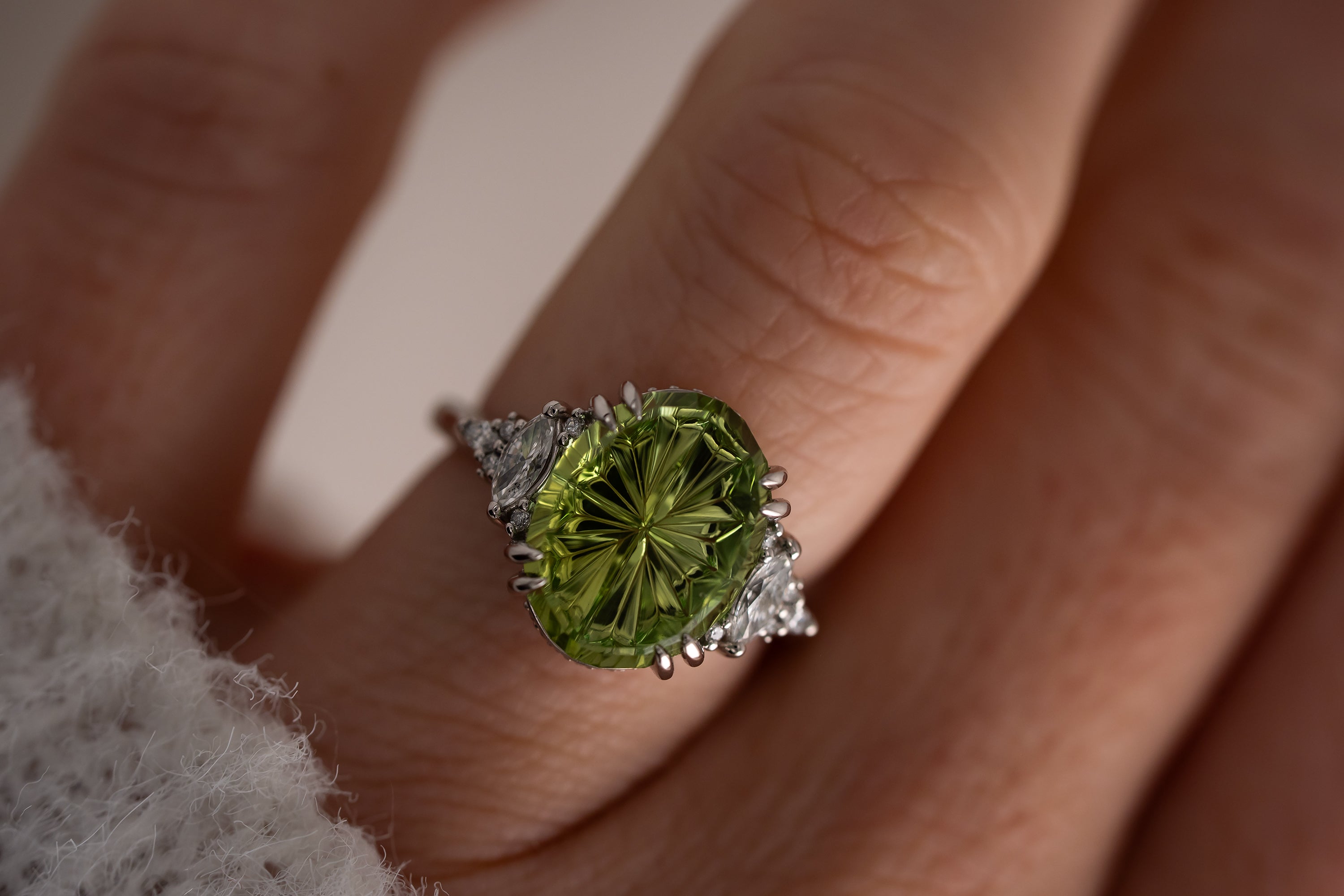 The Low Maeve Ring | 6.12 CT Oval Starbrite™ Green Tourmaline