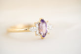 The Flutter Ring - 0.72 CT Marquise Purple Sapphire - Lavender Creek Gems 