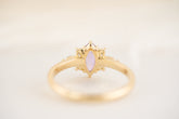 The Flutter Ring - 0.72 CT Marquise Purple Sapphire - Lavender Creek Gems 
