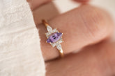 The Flutter Ring - 0.72 CT Marquise Purple Sapphire - Lavender Creek Gems 