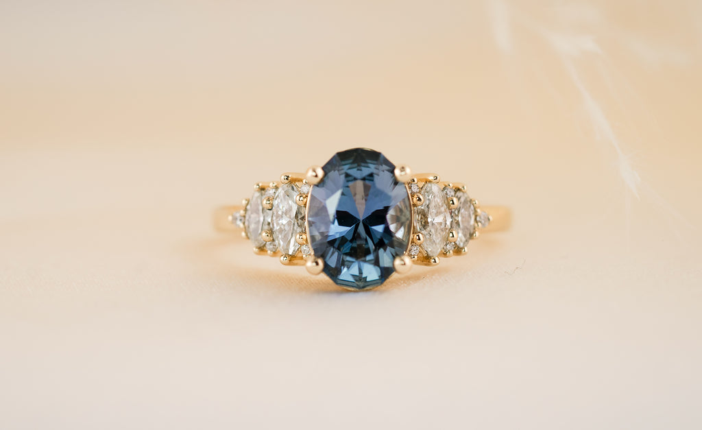 The Vivienne 1.95 CT Oval Sapphire Ring - Lavender Creek Gems 