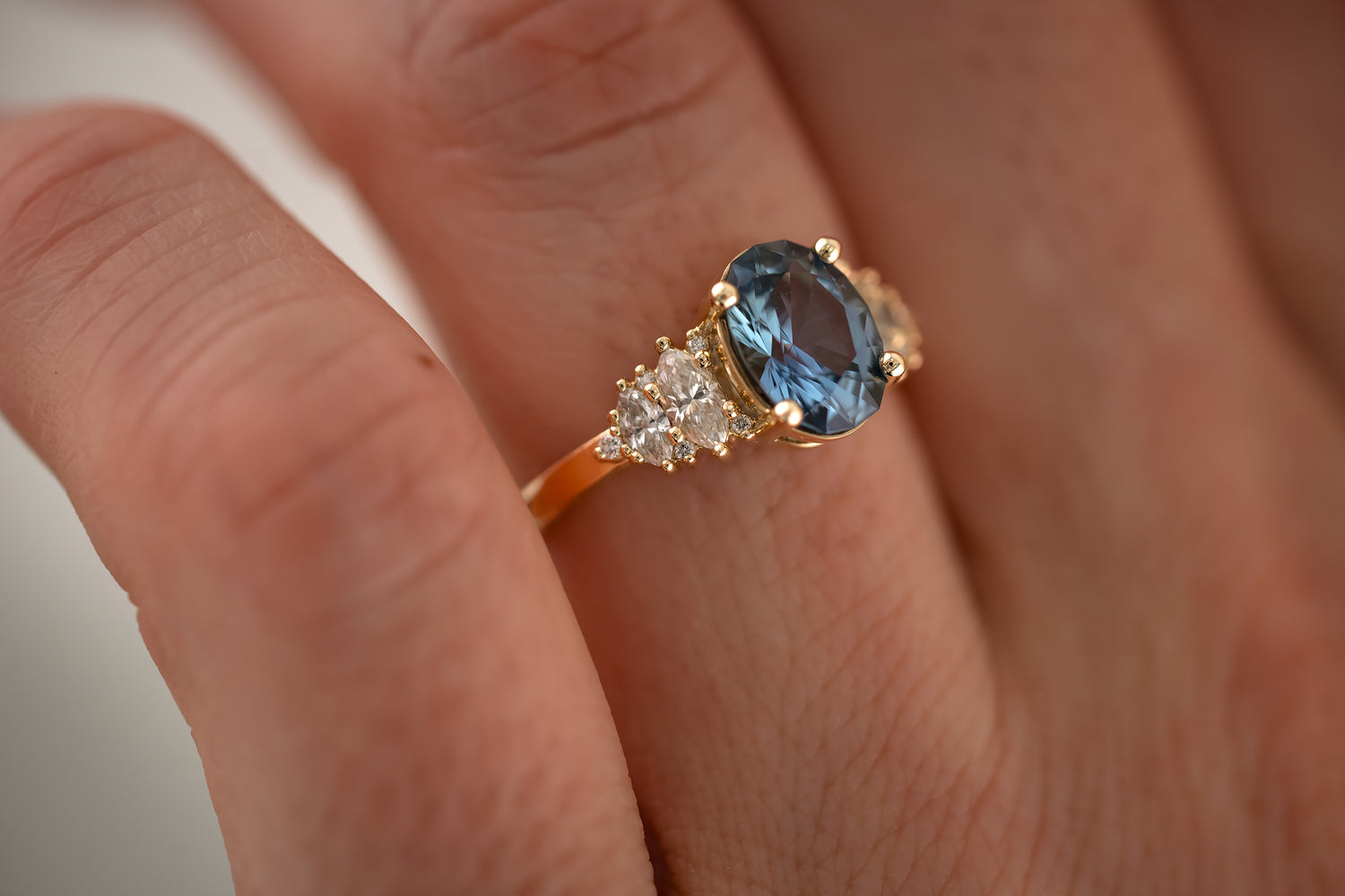 The Vivienne 1.95 CT Oval Sapphire Ring - Lavender Creek Gems 