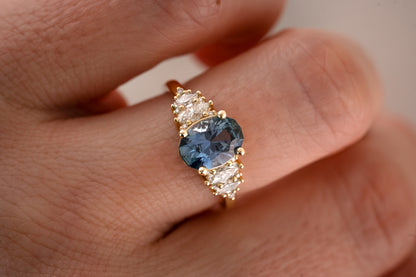 The Vivienne 1.95 CT Oval Sapphire Ring - Lavender Creek Gems 
