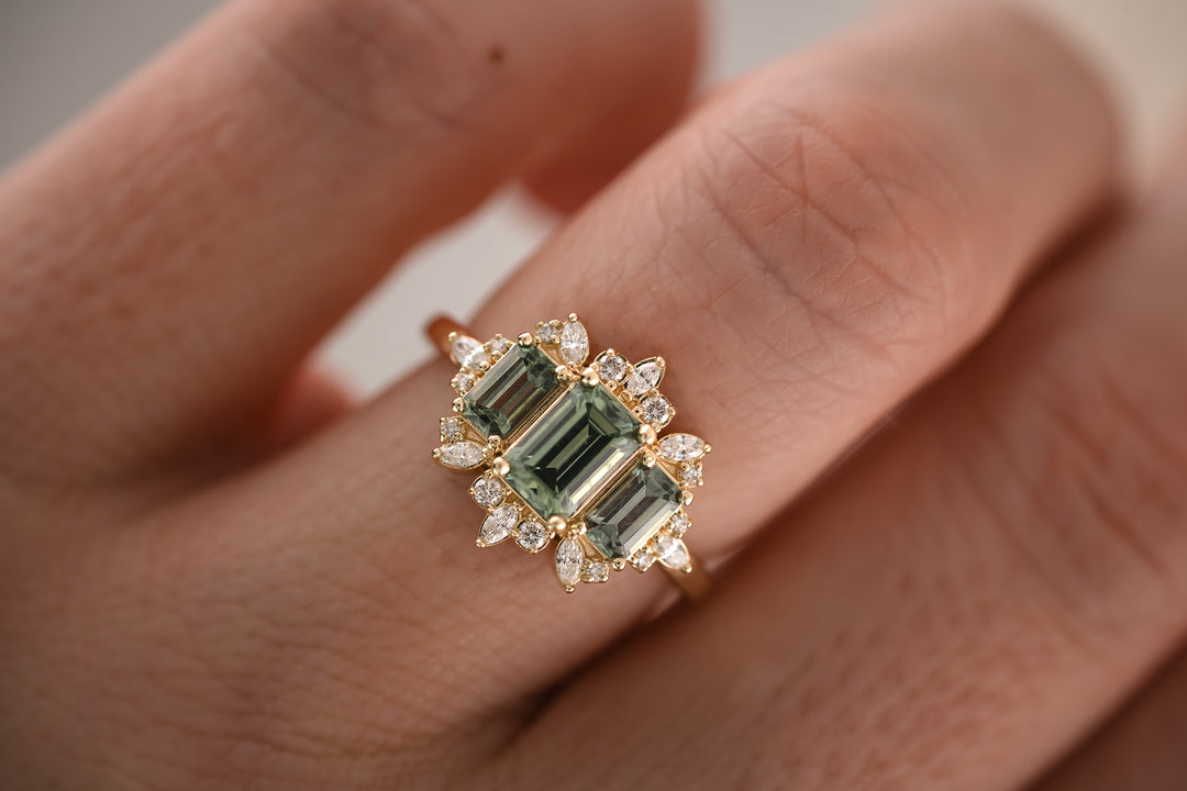 The Marial Green Sapphire Ring