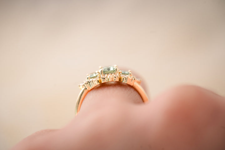 The Marial Green Sapphire Ring