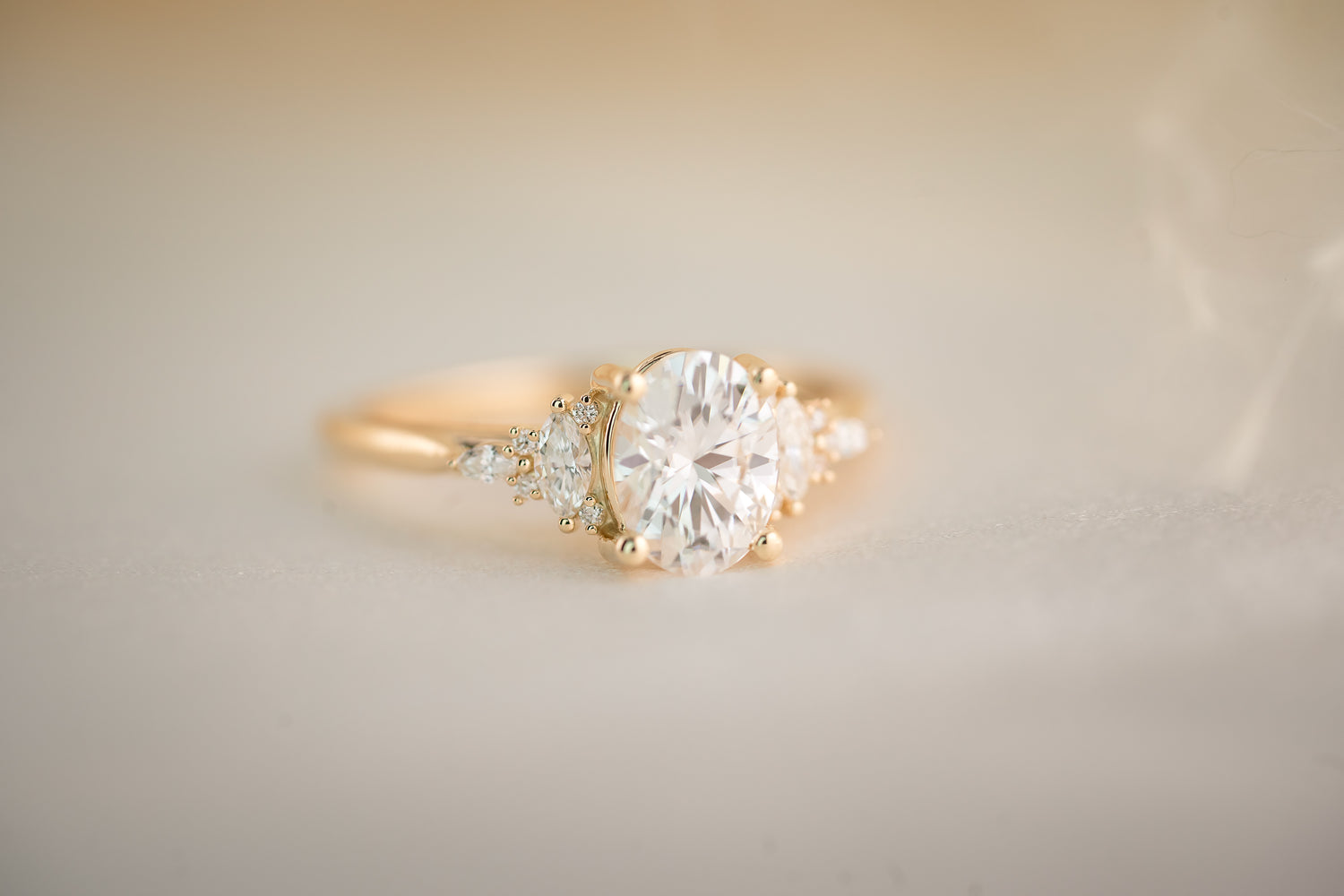 The Maeve Ring | Oval Moissanite - Lavender Creek Gems 