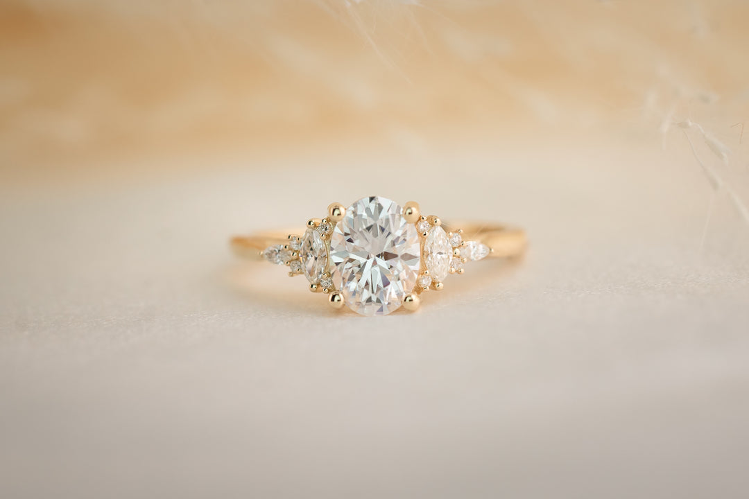 The Maeve 1.5 CT Oval Cut Moissanite Ring