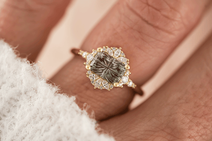 The Comtesse Ring | 1.56 CT Rectangular Starbrite Watermelon Tourmaline
