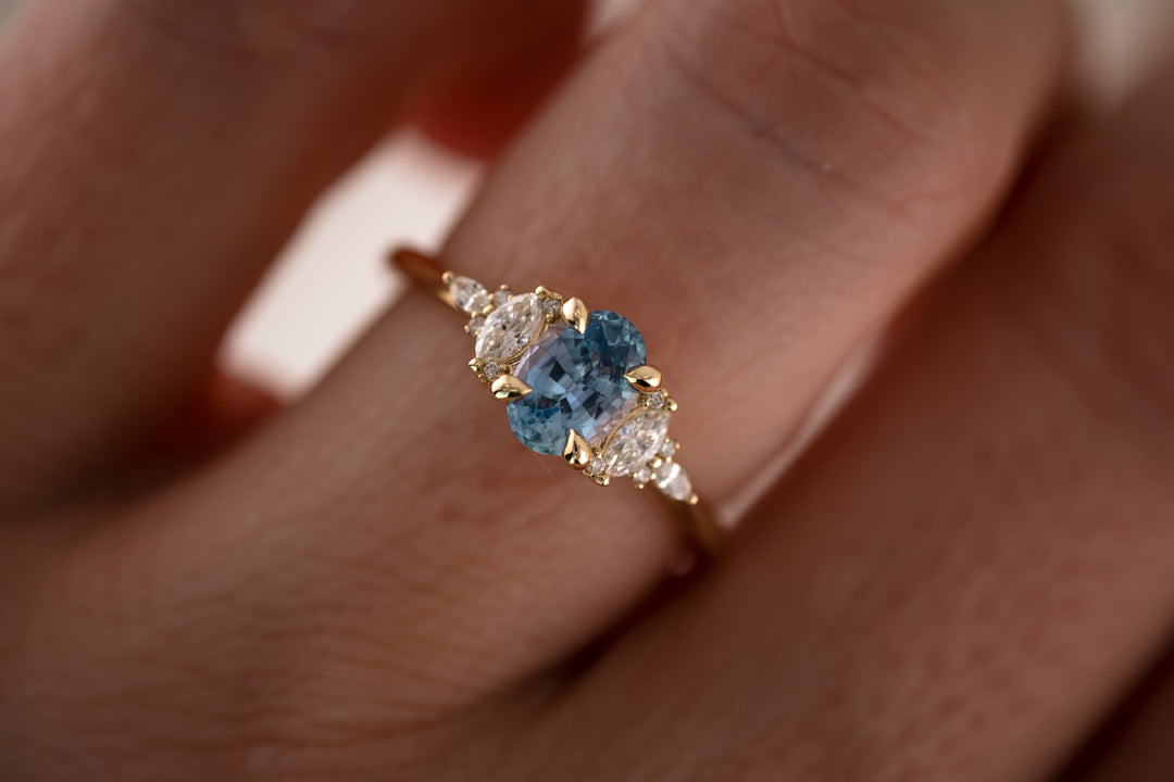 The Maeve 1.04 CT Oval Blue Sapphire Ring