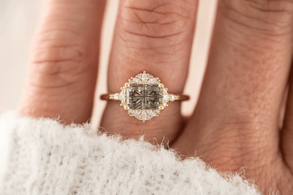 The Comtesse Ring | 1.56 CT Rectangular Starbrite Watermelon Tourmaline