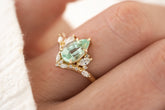 The Aurora Ring - 1.52 CT Pear Cut Lagoon Blue Tourmaline - Lavender Creek Gems 