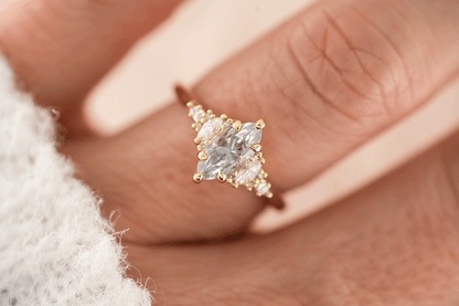 The Maeve Ring | 1.25 CT Pastel Blue/Purple Marquise Sapphire