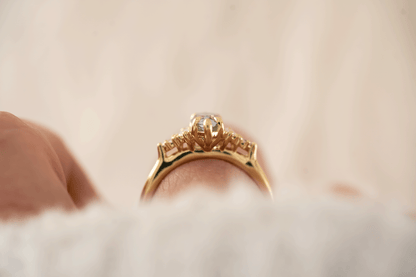 The Maeve Ring | 1.25 CT Pastel Blue/Purple Marquise Sapphire