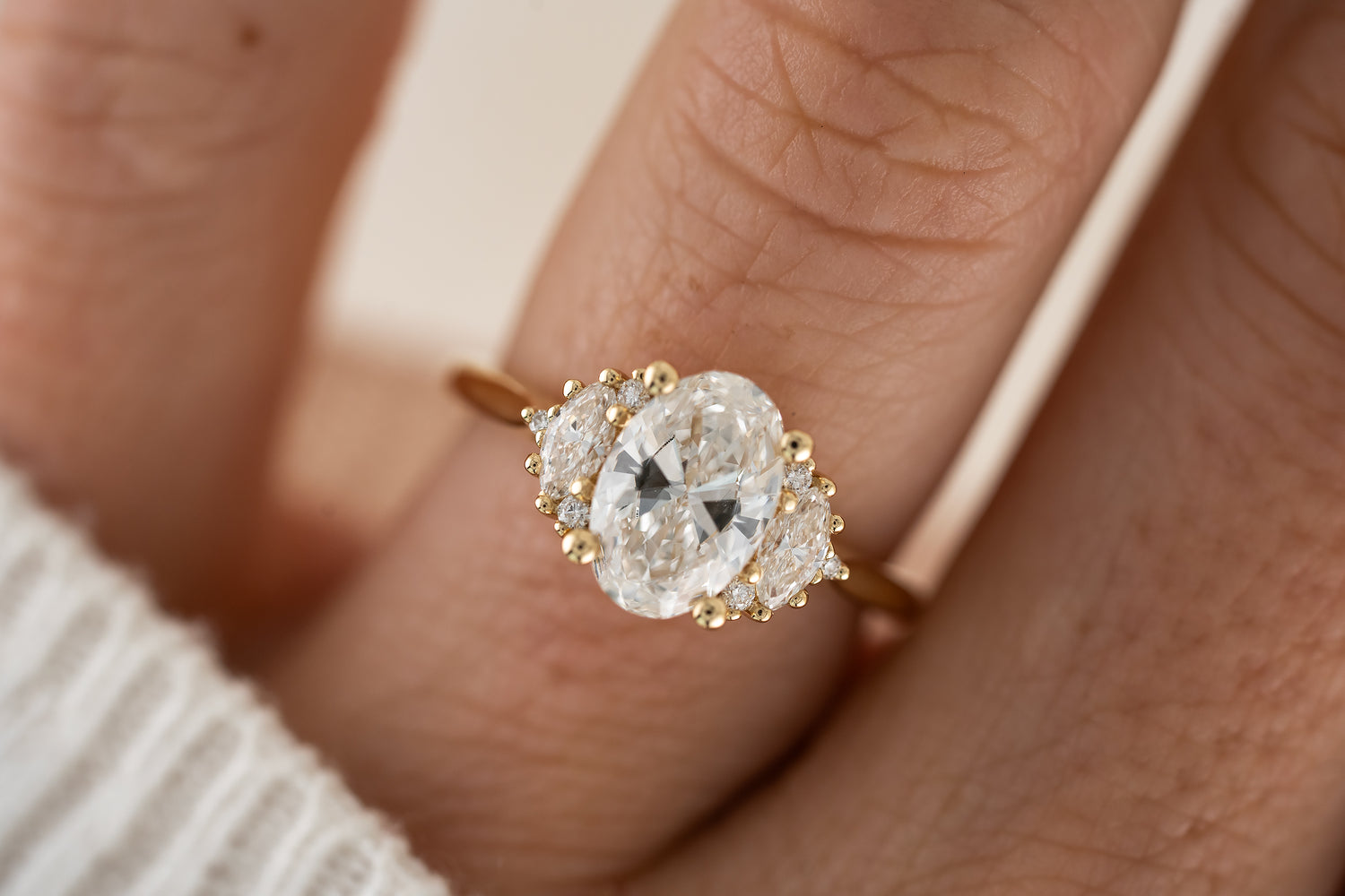 The Maren Ring | Oval Diamond - Lavender Creek Gems 