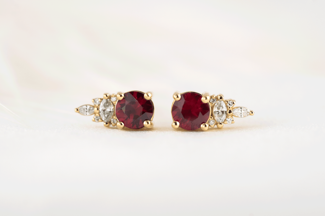 The Maeve Stud Earrings | Ruby