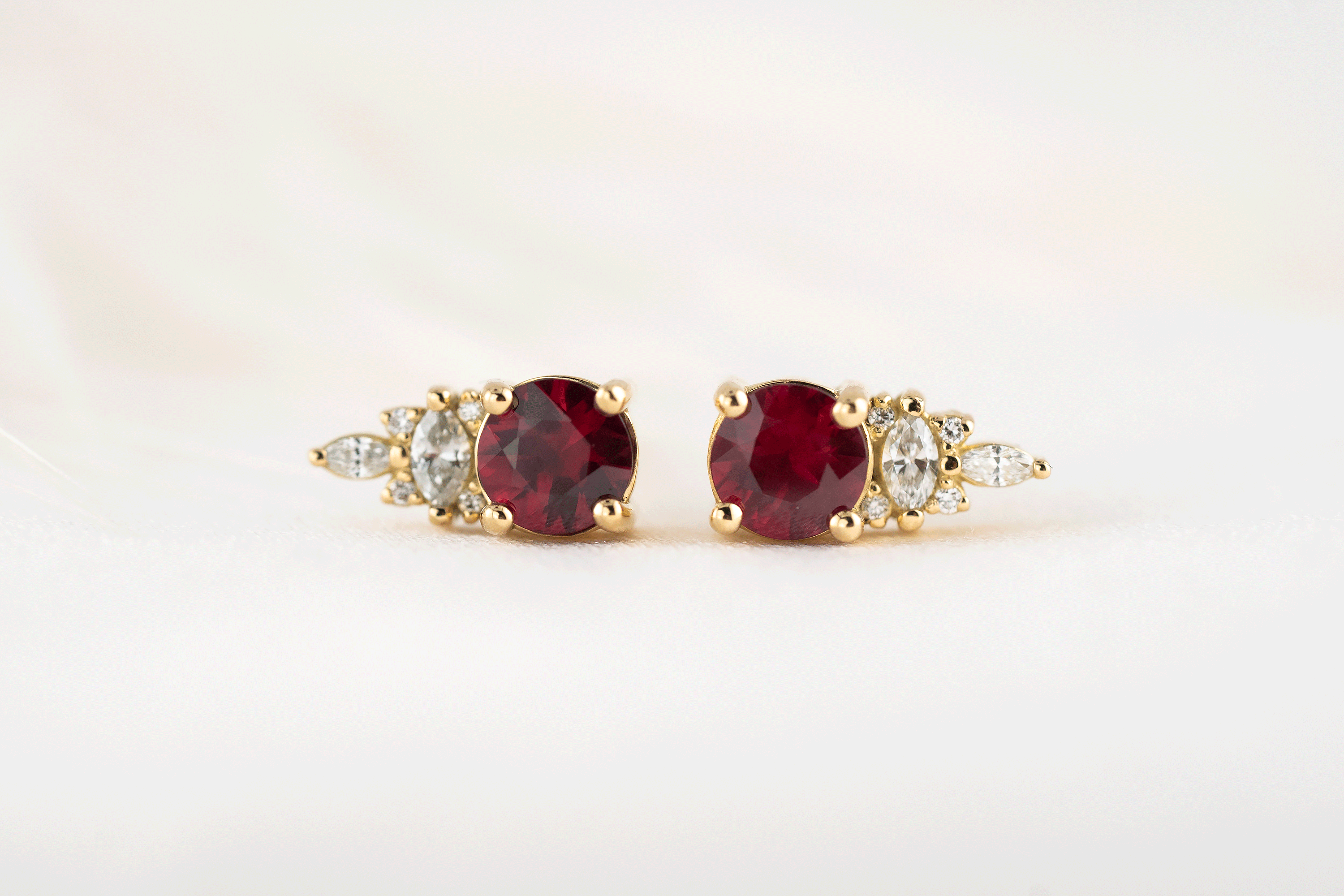 The Maeve Stud Earrings | Ruby - Lavender Creek Gems 