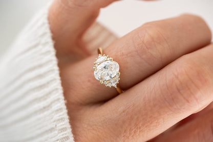 The Maren Ring | Oval Diamond - Lavender Creek Gems 