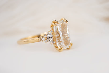 The Maeve Ring | 4.05 CT Elongated Cushion Diamond - Lavender Creek Gems 