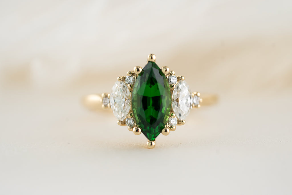 The Maren Ring | 1.5 CT Marquise Chrome Tourmaline - Lavender Creek Gems 