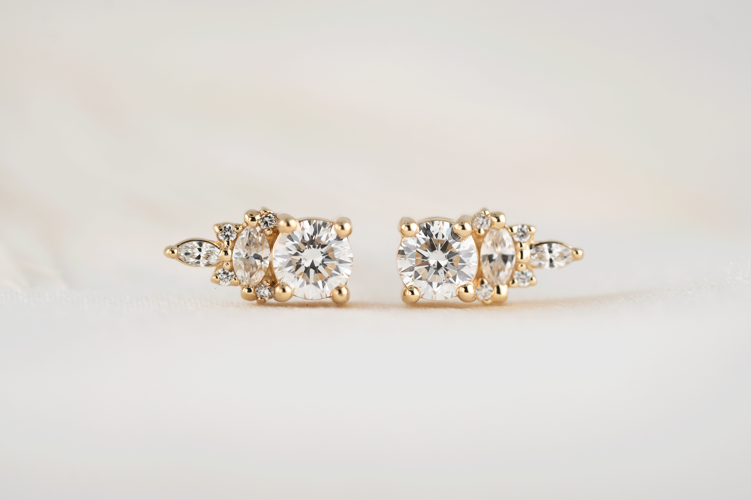 The Maeve Stud Earrings | Diamond - Lavender Creek Gems 