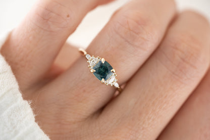 The Maeve - 1.35 CT Cushion Cut Navy Blue Montana Sapphire - Lavender Creek Gems 