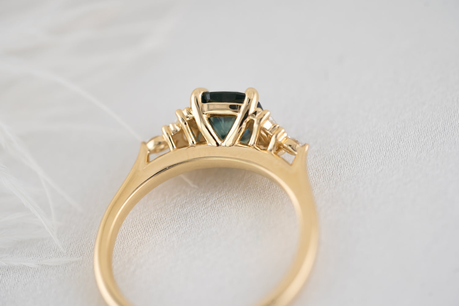 The Maeve - 1.35 CT Cushion Cut Navy Blue Montana Sapphire - Lavender Creek Gems 