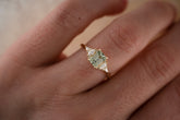 The Maeve 0.9 CT Emerald Cut Steel Blue/Green Sapphire Ring - Lavender Creek Gems 