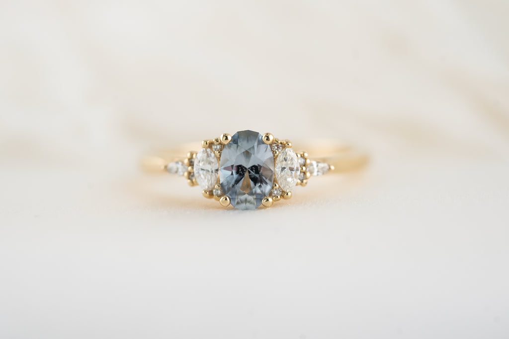 The Maeve Ring | 0.66 CT Oval Light Blue Sapphire - Lavender Creek Gems 