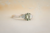 The Maeve 0.83 CT Oval Mint Green Sapphire Ring - Lavender Creek Gems 