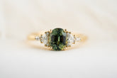The Maeve Ring | 1.29 CT Oval Green Sapphire - Lavender Creek Gems 