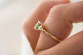 The Maeve Ring | 1.29 CT Oval Green Sapphire - Lavender Creek Gems 