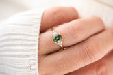 The Maeve Ring | 1.29 CT Oval Green Sapphire - Lavender Creek Gems 
