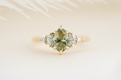 The Maeve Ring | 1.02 Marquise Green Sapphire - Lavender Creek Gems 